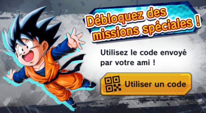 utiliser code dragon ball legends
