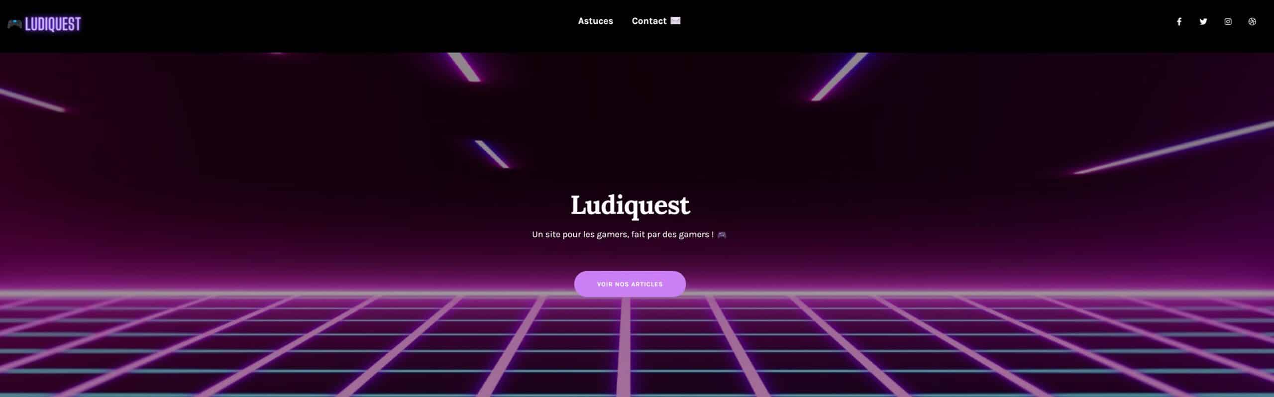 Page accueil ludiquest